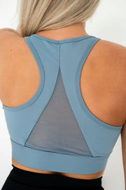 Zip front sports bra