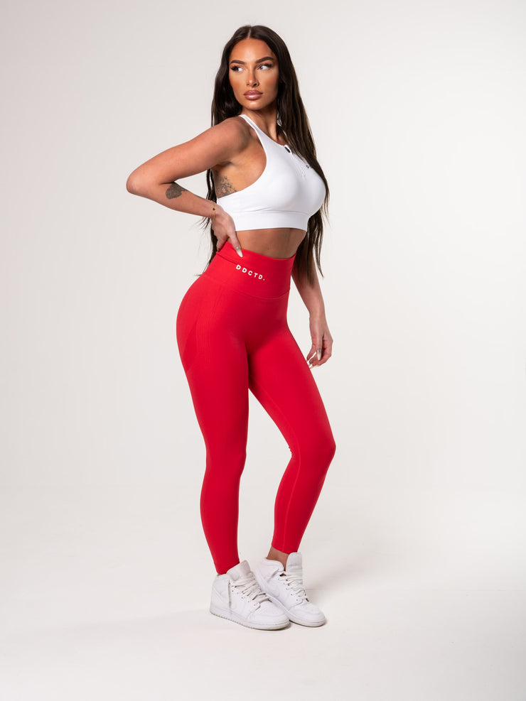 Red 2025 fitness leggings